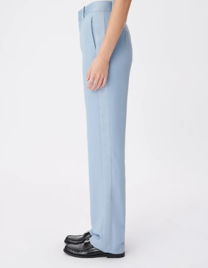 Pantalon de tailleur bleu fluide Femme