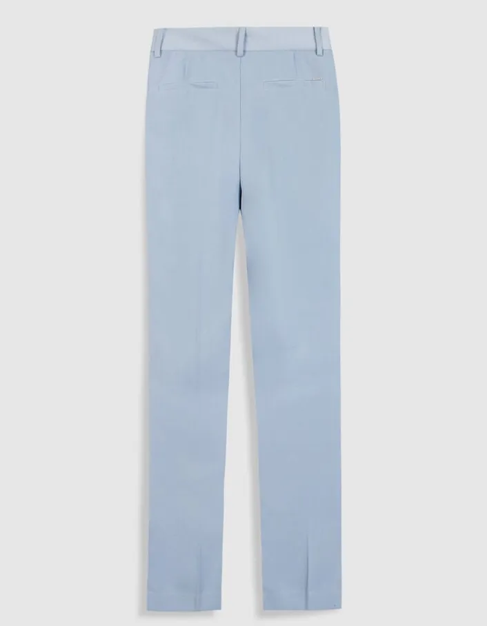 Pantalon de tailleur bleu fluide Femme