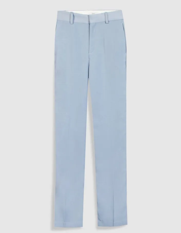 Pantalon de tailleur bleu fluide Femme