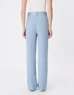 Pantalon de tailleur bleu fluide Femme