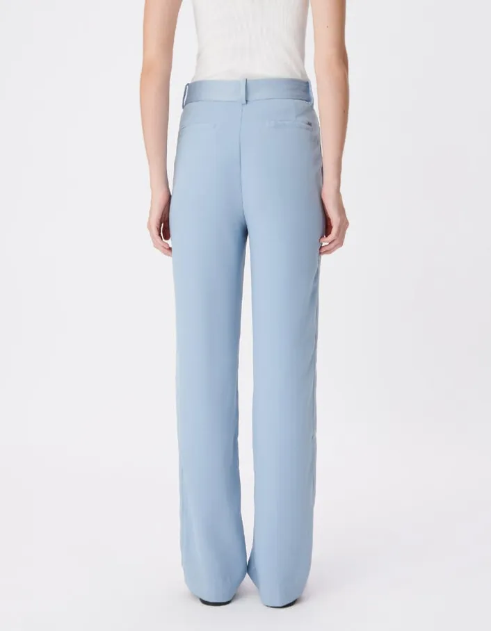 Pantalon de tailleur bleu fluide Femme