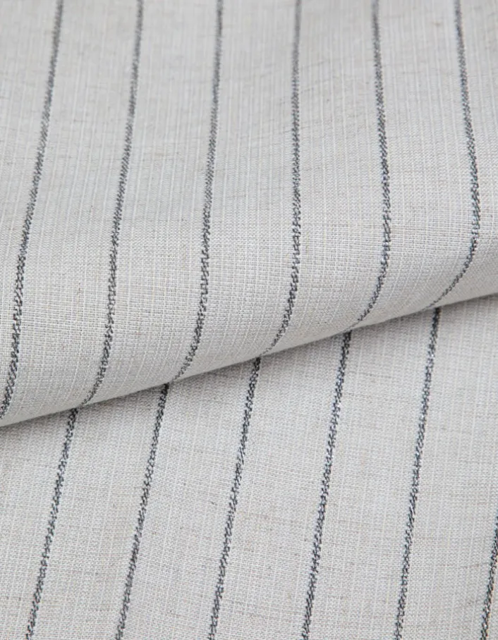 Pantalon de tailleur cigarette beige rayures tennis Femme