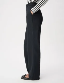 Pantalon de tailleur marine rayures tennis lurex Femme