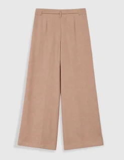 Pantalon de tailleur marron mix Lyocell® Femme