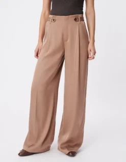 Pantalon de tailleur marron mix Lyocell® Femme