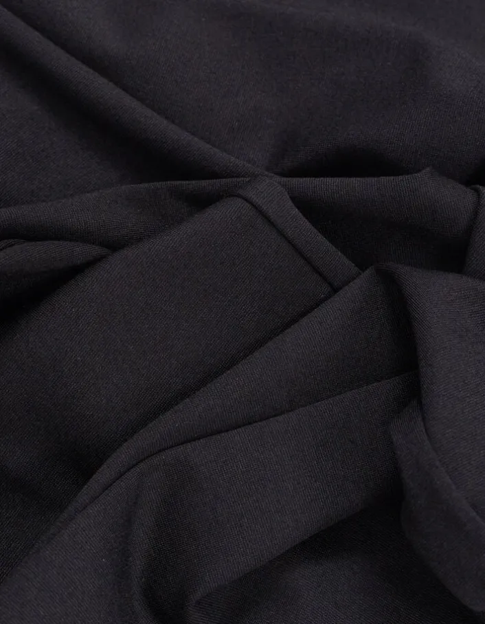 Pantalon de tailleur noir ajusté maille Milano Femme