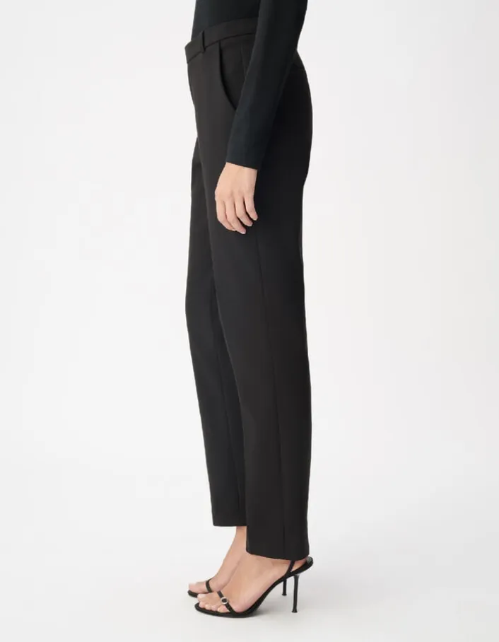 Pantalon de tailleur noir maille Milano Femme