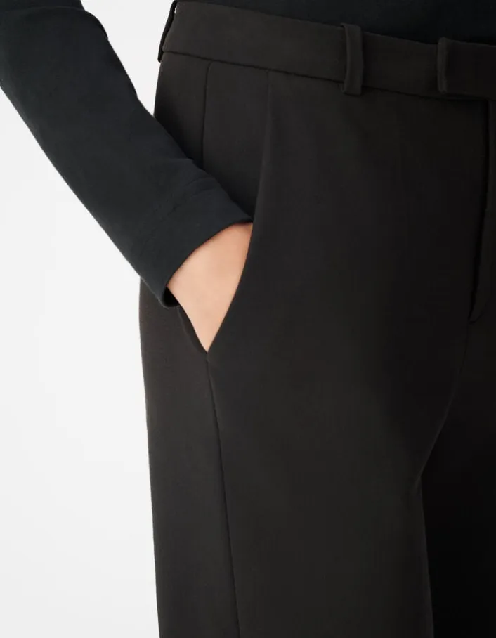 Pantalon de tailleur noir maille Milano Femme