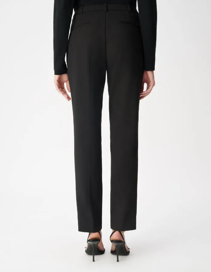 Pantalon de tailleur noir maille Milano Femme