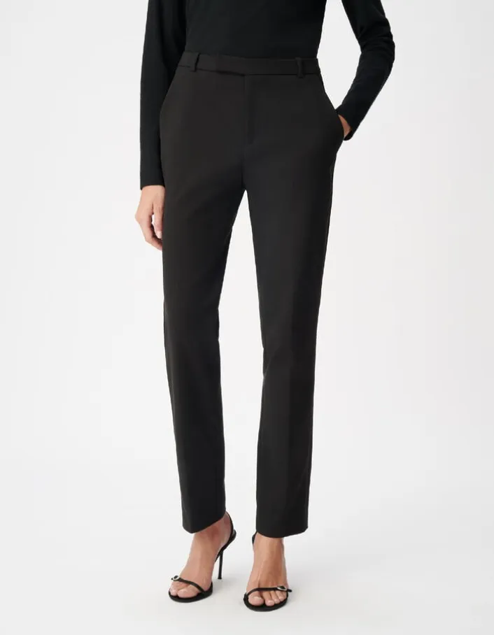 Pantalon de tailleur noir maille Milano Femme
