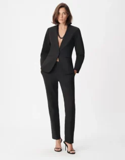 Pantalon de tailleur noir maille Milano Femme