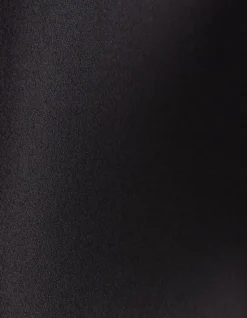 Pantalon droit noir taille haute ceinturée Femme