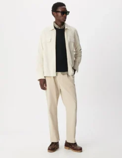 Pantalon jogg beige velours côtelé Homme