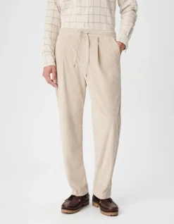 Pantalon jogg beige velours côtelé Homme
