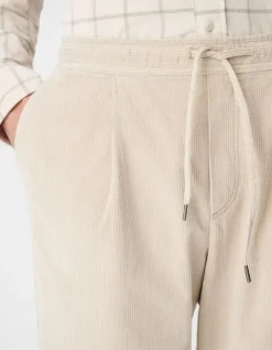 Pantalon jogg beige velours côtelé Homme