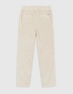 Pantalon jogg écru velours côtelé Homme