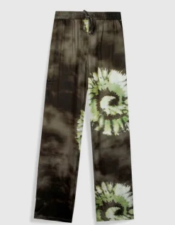 Pantalon kaki imprimé tie and dye esprit jogger Femme