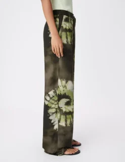 Pantalon kaki imprimé tie and dye esprit jogger Femme