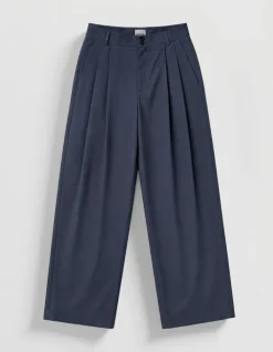 Pantalon large gris Femme