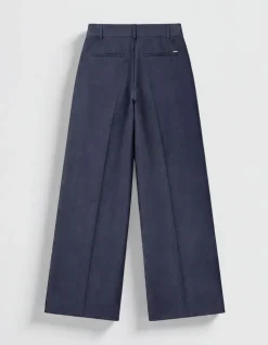 Pantalon large gris Femme