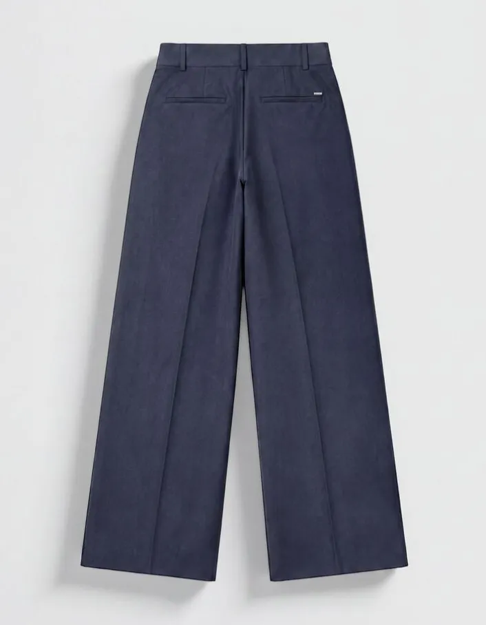 Pantalon large gris Femme