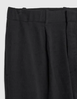 Pantalon noir tissu plissé Homme