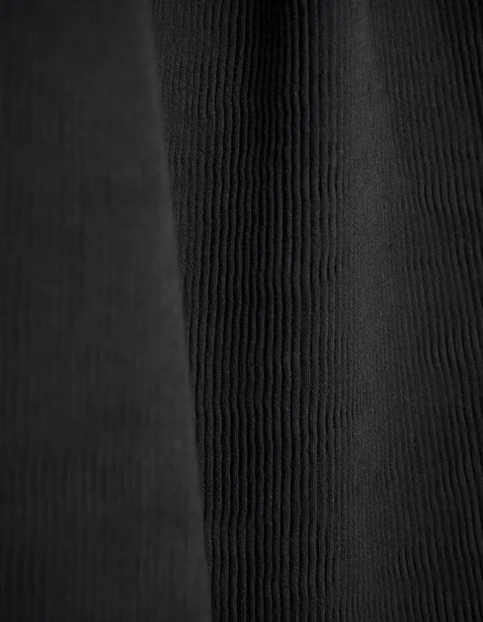 Pantalon noir tissu plissé Homme