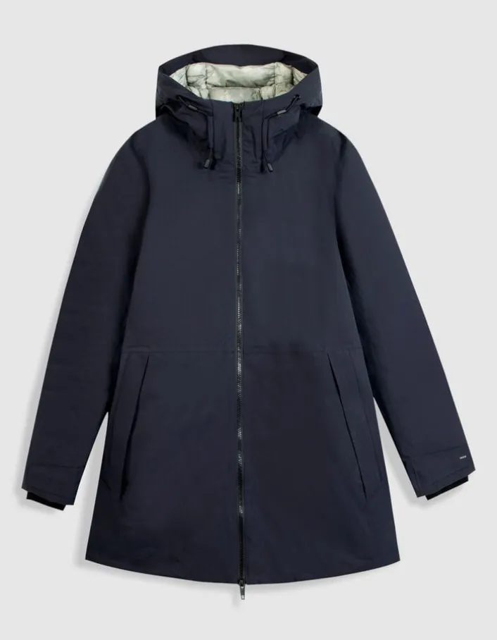 Parka à capuche marine WATERPROOF Homme