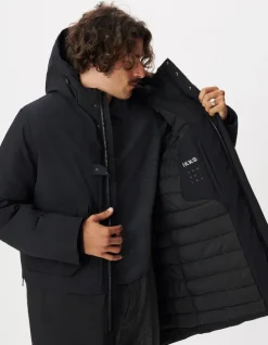 Parka 2-en-1 noire WATERPROOF et gilet sans manches Homme