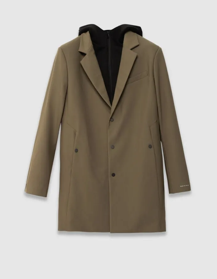 Parka kaki parementure noire amovible EASY CARE Homme