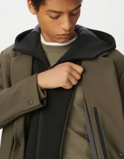 Parka kaki parementure noire amovible EASY CARE Homme