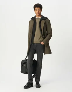 Parka kaki parementure noire amovible EASY CARE Homme