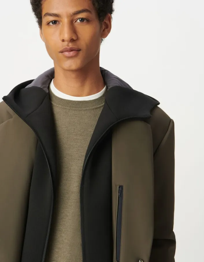 Parka kaki parementure noire amovible EASY CARE Homme