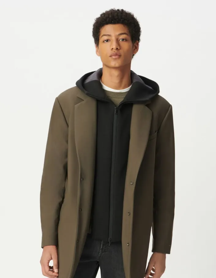 Parka kaki parementure noire amovible EASY CARE Homme