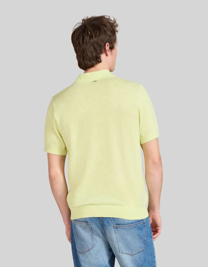 Polo anis tricot léger Homme