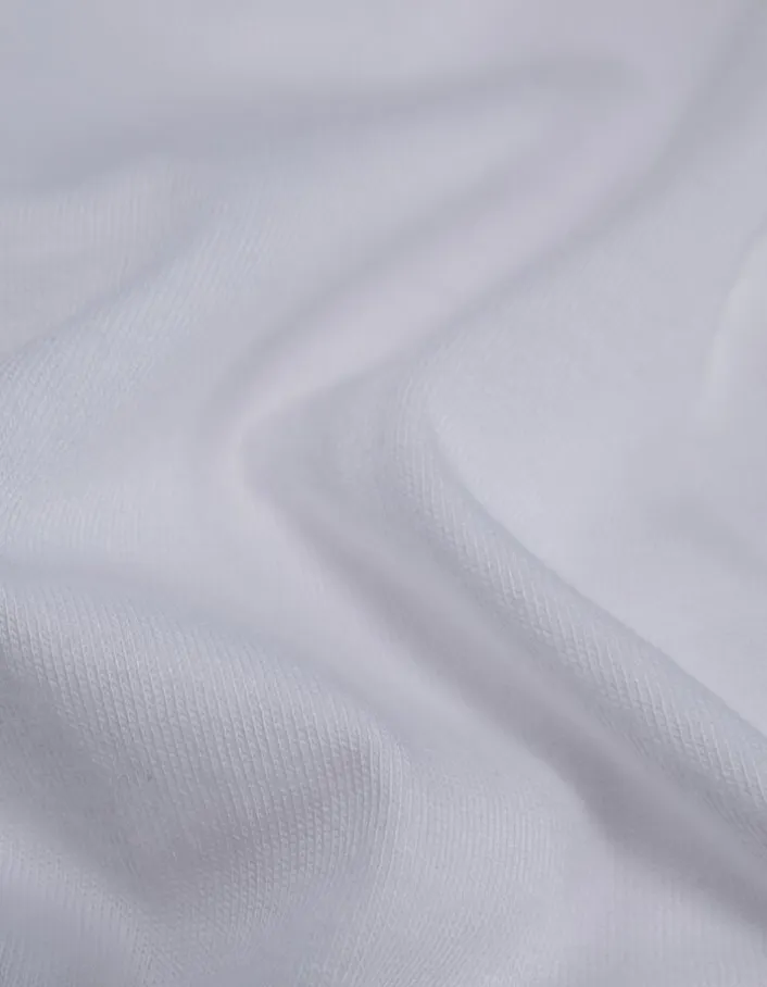 Polo blanc en coton modal Homme