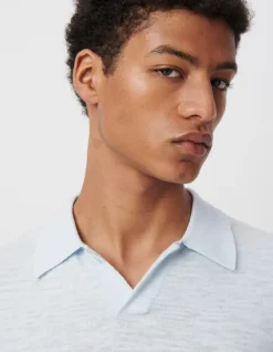 Polo ciel tricot léger Homme