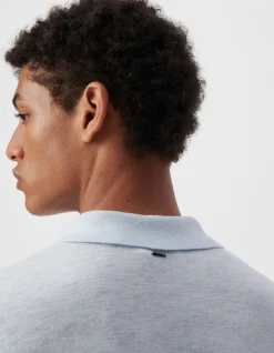 Polo ciel tricot léger Homme