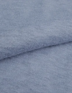 Polo manches courtes bleu coton flammé Homme