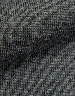 Polo manches courtes gris tricot 100% laine Homme