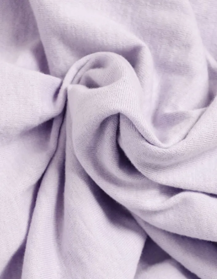 Polo manches courtes lilas maille flammée Homme