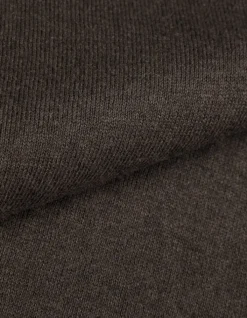 Polo manches longues marron tricot Homme