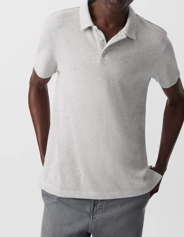 Polo REGULAR nuage coton bio maille nid d'abeille Homme