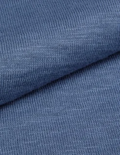 Pull bleu tricot flammé Homme