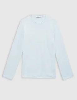 Pull ciel tricot flammé bords roulottés Homme