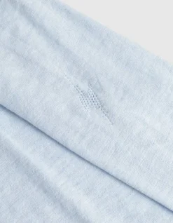Pull ciel tricot flammé bords roulottés Homme