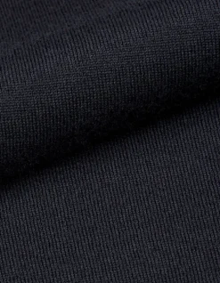 Pull col roulé noir tricot 100% laine Femme