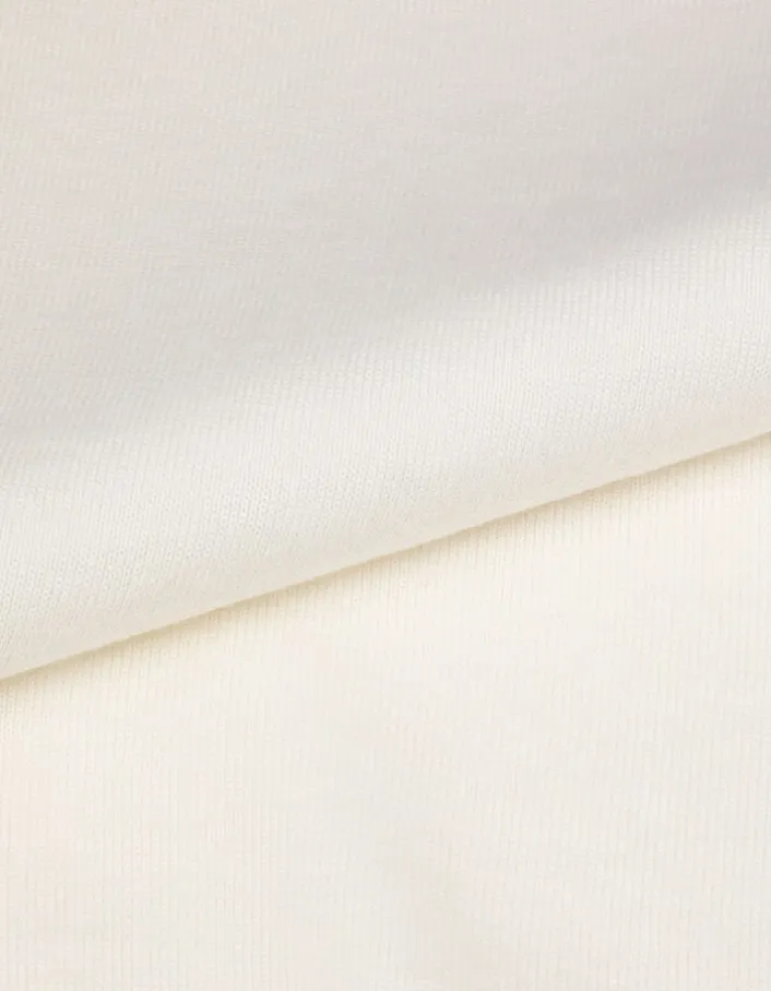 Pull encolure V blanc 100% laine Femme