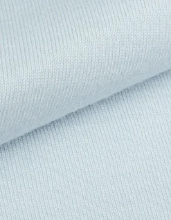 Pull encolure V bleu ciel 100% laine Femme