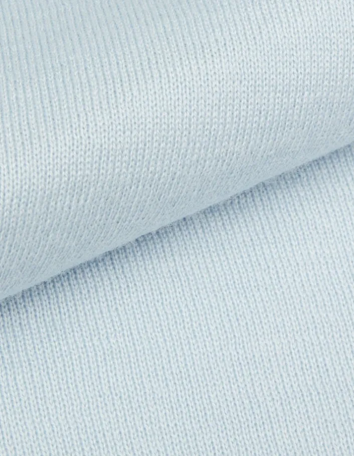 Pull encolure V bleu ciel 100% laine Femme